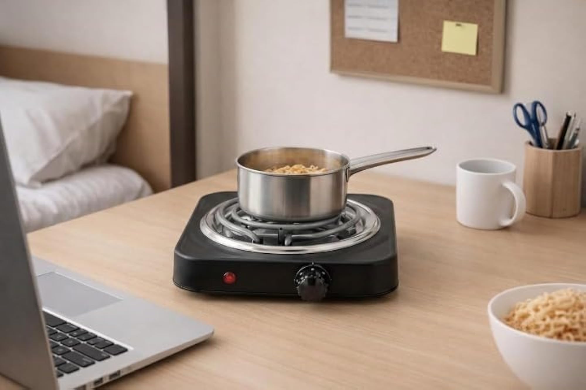 Electric Hot Plate Single Burner Coil Stove with Adjustable Temperature Control