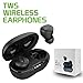 Wireless V5.1 Bluetooth Earbuds Compatible with Asus ZenFone 4 Selfie with Extended Charging Bank case for in Ear Headphones. (V5.1 Black)