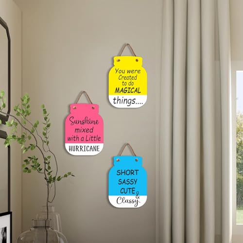 Image of Zesta Wooden Wall Hanging Decorative Items /Hanging Home Wall Decor Items /MDF Decoration Items for Home /Cute Wall Art For Living Room /Home Decor Items Living Room (JAR-10)