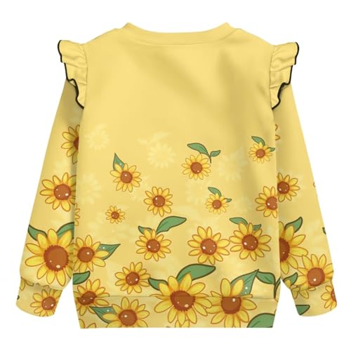 Sweatshirts for Toddler Baby Girl Crewneck Pullover Long Sleeve Ruffle Tops Shirt Casual Fall Clothes Girl Outfits2