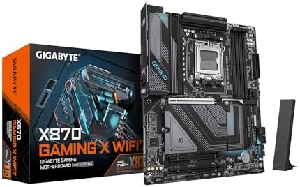 GIGABYTE X870 Gaming X WIFI7 AMD AM5 LGA 1718 Motherboard, ATX, DDR5, 3X M.2, PCIe 5.0, USB4, WIFI7, 2.5GbE LAN, EZ-Latch, 3-Year Warranty