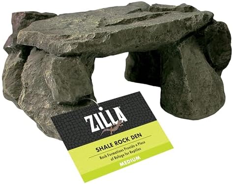 Zilla Pet Reptile Terrarium Shale Rock Den Décor, Basking Rock an...