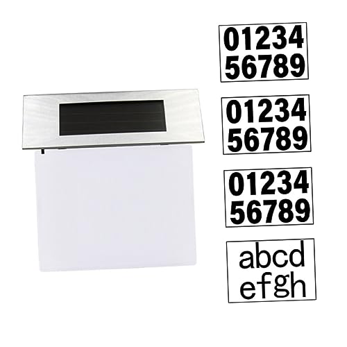 VILLCASE Casa Solar Letrero De Dirección Resistente Al Agua Luz Solar Placa De Puerta Para Exteriores Luz De Placa De Puerta Para Iluminar El Número De Casa
