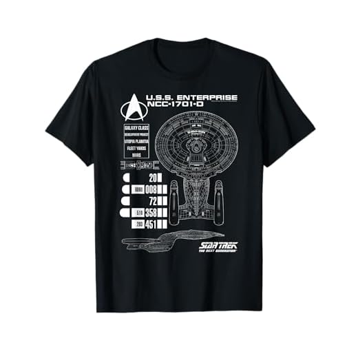 Star Trek: The Next Generation U.S.S. Enterprise Chart Camiseta