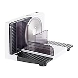 Unold 78860 ALLESSCHNEIDER Curve White, 100 W, zusammenklappbar, Edelstahlmesser, Edelstahl, Weiß/Schwarz