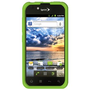 Coque silicone LG Marquee LS855 Amzer verte pour protection mobile - 2