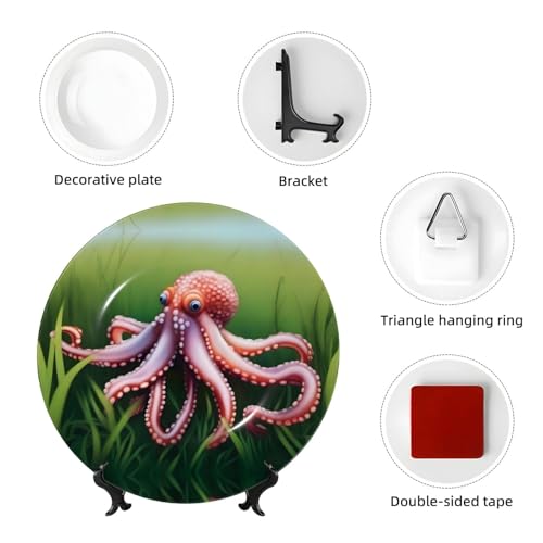 Platos decorativos de pulpo de 8 pulgadas para decorar espacios vacíos 5