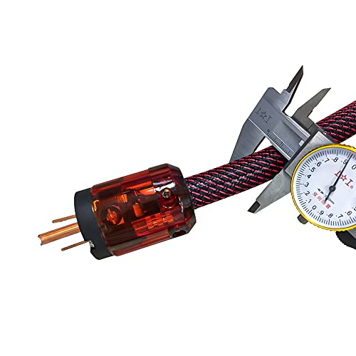 Audiocrast Hpc01 Hifi Power Cable 125V 15A, Hi-End Amplifier Power Cord Braided Sleeve Audiophile Ac Power Cable With Us Plug (3.3Ft/1M) #TOP4