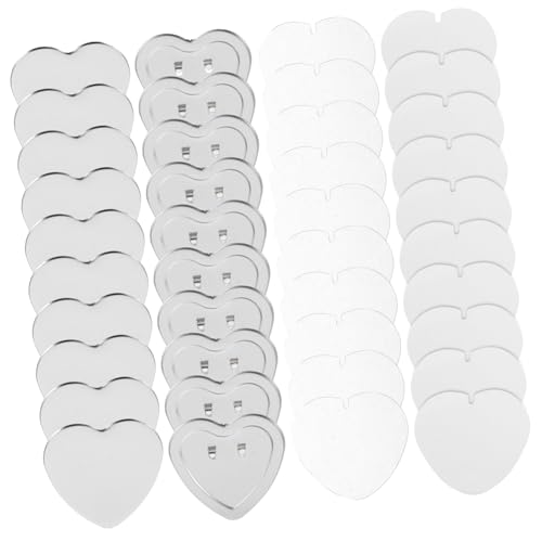 Gogogmee 100-pack Metal Heart Shape Button Pins DIY Blank Button Badge Parts for Pin Maker Accessory Kit Backs Films Blank Papers