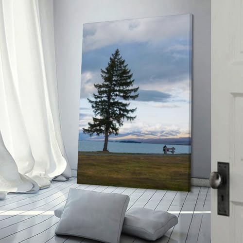 Impression toile arbre solitaire déco murale 60x90 pour habiller un mur vide - 3