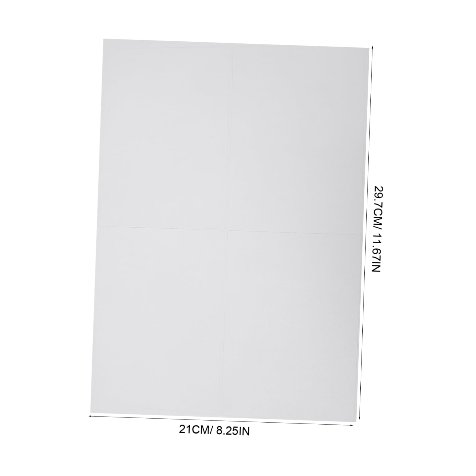 Papier Autocollant Mat pour Imprimante, 100 Feuilles