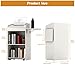 foriy Podium Stand Floor-Standing Lectern with Side Table Movable Floor Lectern with Lockable Wheels Hostess Stand with 3 Tier Storage Shelves for Reception Church Classroom Office White 41.33 in
