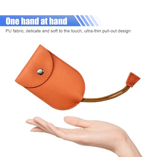 Image of KITUREK 8PCS Pull Out Car Key Case, PU Leather Keychain Protective Bags, Large-Capacity Key Case Holder, Creative Key Case Cover for Halloween Christmas Presents (Closed)