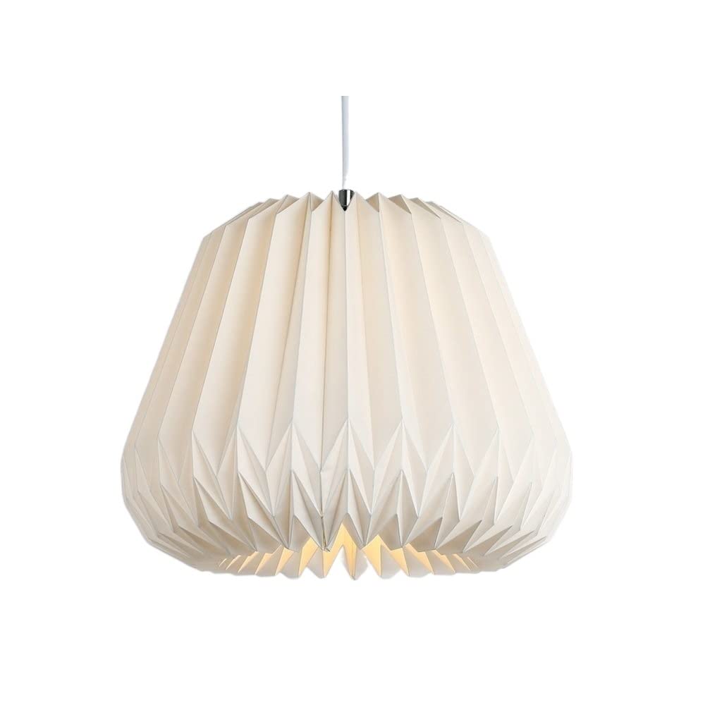 Lustre origami blanc en papier créatif pour illuminer votre table de restaurant ou salon