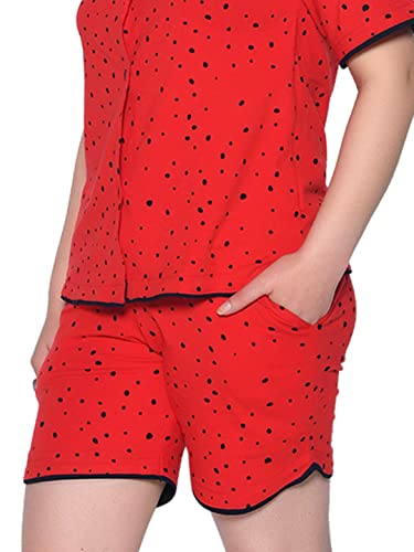 Image of Girls Premium Cotton Printed T-Shirt & Shorts Set | Summer Wear Comfortable Loungewear Clothing Set | Girls Co-Ord Set | Casual Half Sleeve Printed Top & Bottom Set