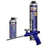 TYTAN Professional Subfloor Pro High Yield Adhesive, 29 oz. Gun, Amber, Can (Starter Kit)