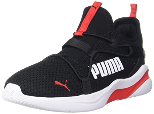Puma unisex-child Rift Slip On Pop PS Puma Black-High Risk Red Sneaker- 13 UK (19477401 )