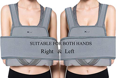 Image of Xclub Pouch Arm Sling Tropical Arm Sling Shoulder Brace - Fully Adjustable Rotator Cuff and Elbow Support (Immobilization)(UNIVERSAL)-SUPPORT IN LEFT AND RIGHT HAND