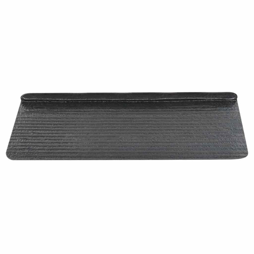 vidaXL Tapis d'Escalier Auto-adhésifs 15 pcs, Protections d'Escalier Antidérapantes, Moquettes de Marches, Couvre-marches, 65x24,5x3,5 cm Noir