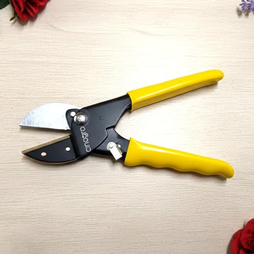 Image of Cinagro 8.5 Inch Anvil Pruner, Ultra Sharp Hardened Steel Blade, Cuts Up to 3 /4 Inch Branches, Garden Hoses or PVC Pipes, Full Metal Body, Anti-Slip Ergonomic Grip, Single-Hand Lever Operation