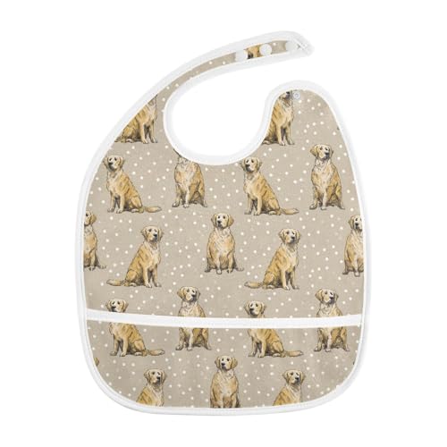 foixnub Baby Bibs for Boys Girls Cute Golden Retriever Dog
