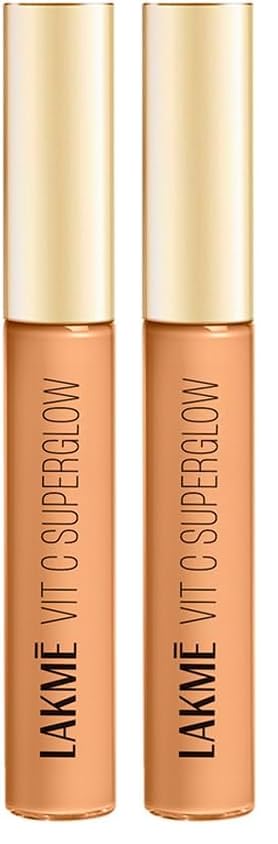Image of Lakme Makeup+Skincare Vit C Superglow Concealer 16 Sand 5.4ml (Pack of 2)
