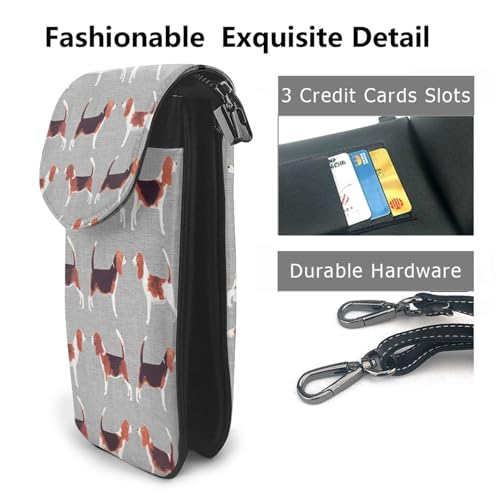 Petit sac à bandoulière pour téléphone portable Beagle Patterns protégeant votre mobile