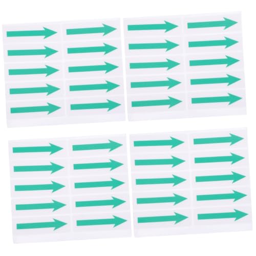 NAMOARLY 4sets Removable Arrow Floor Marking Sticker Double-sided Adhesive Waterproof Practical Arrow Sign Tape 10pcs*4