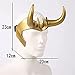 N Loki Crown Helmet Supervillain Gold Horns Cosplay TV Head Costumes Prop Horns Cosplay Halloween Party