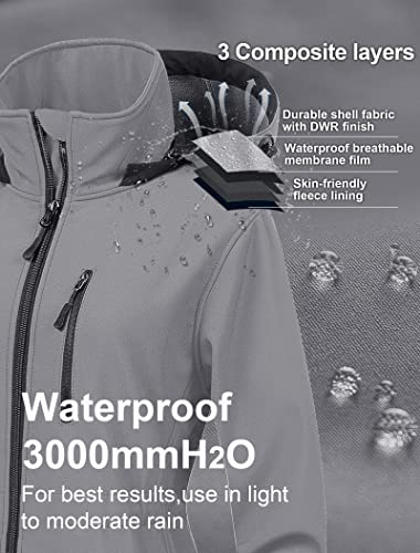 Image of CREATMO US Women's Lightweight Waterproof Long Softshell Tactical Jacket Fleece Lined Windbreaker