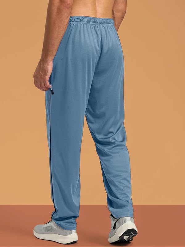 Image of Pinkmint Men's Spandex Track Pant ll Stylish Regular Fit Track with Side Zip Pocket ll Gym Wear ll Yoga ll Sports (Pack of 1 | Available in Plus Size)