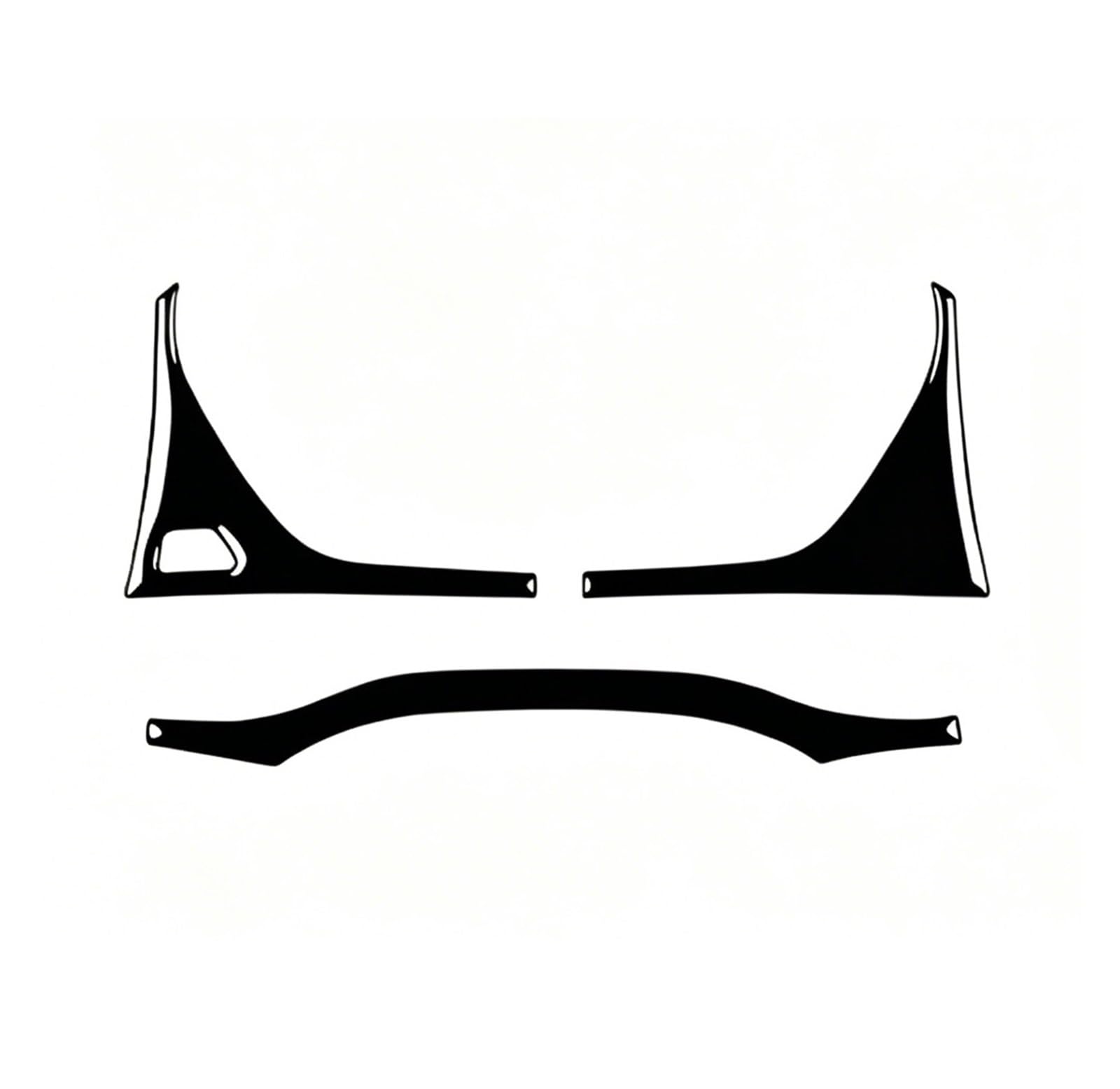 Trim Sticker Accessories Carbon Fiber Interior Auto Speedometer Surround Panel Trim Sticker for Q5 Q5L FY 2018 2019 2020 2021 2022 2023 Car Interior Decoration(Black Plastic RHD)