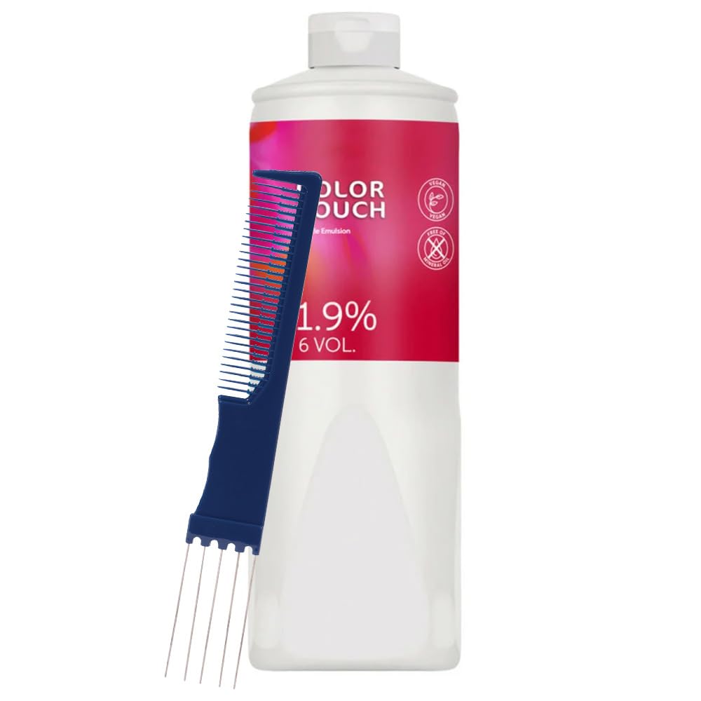 Color Touch 1.9% / 6 Volume Developer Emulsion Activator 33.8 Fl Oz with Dual Purpose Comb – Cream Developer for Color Touch Hair Color & Toners