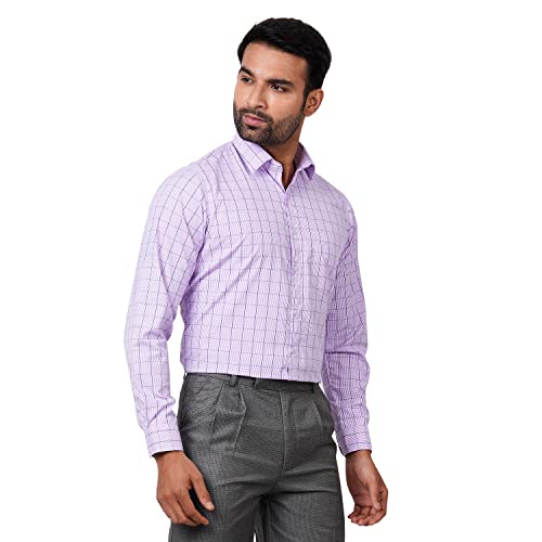 Image of Maharaja Polyester Checkered Office Wear Shirts for Men