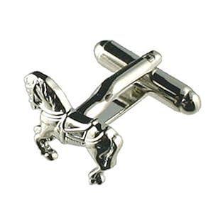 Paard Zilverkleurige Manchetknopen Selecteer Geschenkzakje