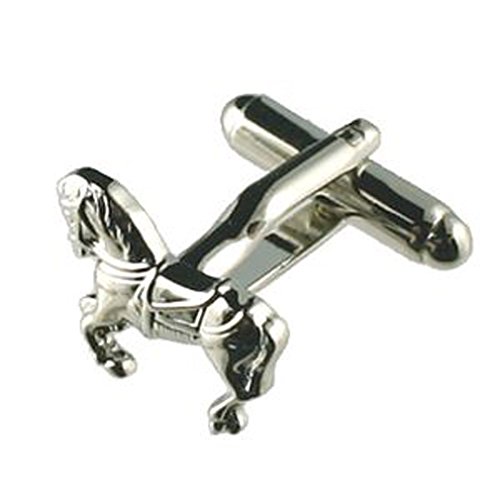 Paard Zilverkleurige Manchetknopen Selecteer Geschenkzakje