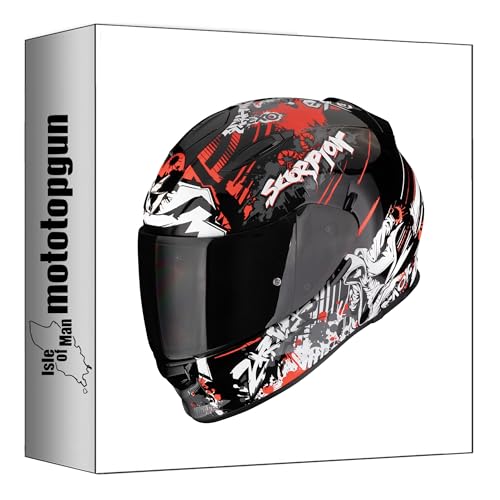 Casque moto Scorpion EXO-491 Spector intégral XL noir rouge de route