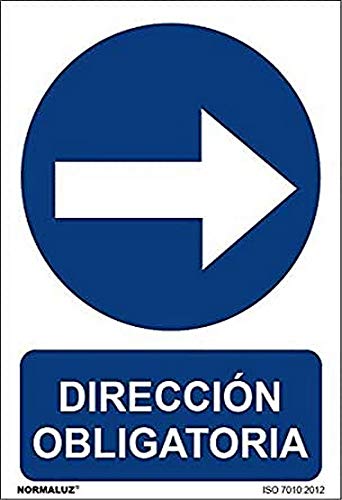 Señal Dirección Obligatoria (Derecha) Con Tintas Uv | Adhesivos De Vinilo - 100 X 150 Mm En Oferta Normaluz Rd26629 - Señal Adhesiva Dirección Obligatoria Derecha Adhesivo De Vinilo 10X15 Cm