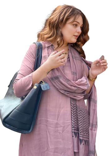 Kurta en rayonne avec pantalon chic et dupatta ensemble 3 pièces pour femme