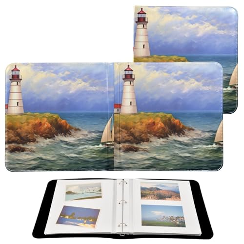 Álbum de Fotos Lighthouse Painting Autoadhesivo 3x5 4x6 5x7 6x8 DIY Scrapbook 3 Anillos 20 Páginas Blancas Álbum Magnético miniatura 2