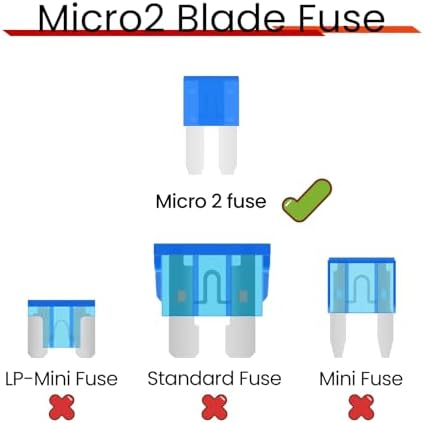 45Pcs Micro2 Car Fuse Kit, Automotive Fuses Assortment kit(2A/3A/5A/7.5A/10A/15A/20A/25A/30A), Blade Fuse for Car/RV/Truck/Boat/Marine - 3