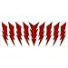 LiteMark Reflective Red 4 Inch Lightning Sticker Decals for Helmets, Bicycles, Strollers, Wheelchairs and More - Pack of 9