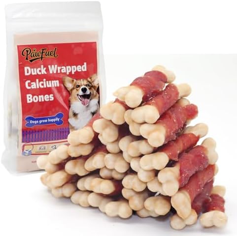 Dog Treats Duck Meat Calcium-Rich Chewable Bones,Rich in Taurine, Without Raw Skin. Suitable for Small Medium Large Dogs Training Reward Each Pack Contains 14.11 Ounces
