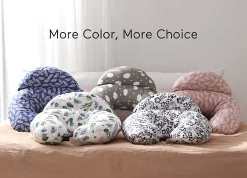 Momcozy Original Nursing Pillow For Breastfeeding, Plus Size Breastfeeding Pillows For More Support, With Adjustable Waist Strap And Removable Cotton Cover, Spring Leaves #TOP4