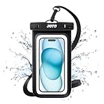 JOTO Waterproof Phone Pouch Cellphone Dry Bag Case for iPhone 17 Air 16 15 14 13 12 Pro Plus Max XR X 8 7 6S SE, Galaxy S23 S22 S22+ S21 up to 7" -Black