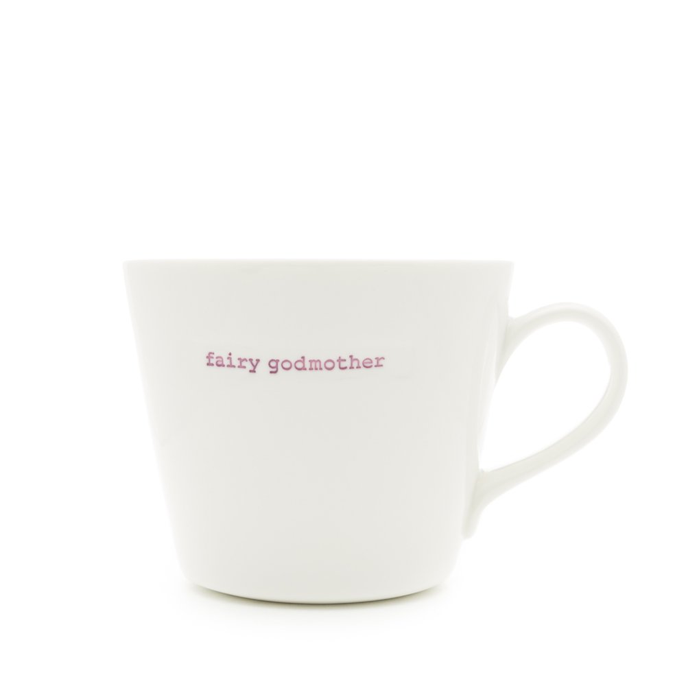 Abide with Tea  Mug Keith Brymer Jones Stamped Word White Porcelain Coffee Cup