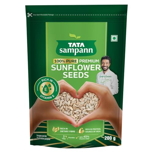 Tata Sampann Pure Sunflower Seeds, 200g, Rich in Dietary Fibre & Protein, Source of Iron