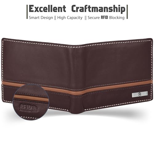 HORNBULL Denial Brown Leather Wallet for Men | Wallets Men with RFID Blocking | Mens Wallet Leather (Image - 5)