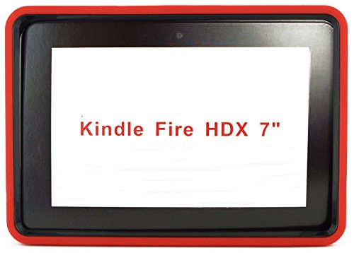 Amazon Kindle Fire Hdx 7 Inch Case (2013 Version) [Not For Kindle Fire Hd 7] Heavy Duty Hard Hybrid Protective Air Cushion Horizontal & Vertical View Kickstand Tablet Case Cover (Red/Black) #TOP1