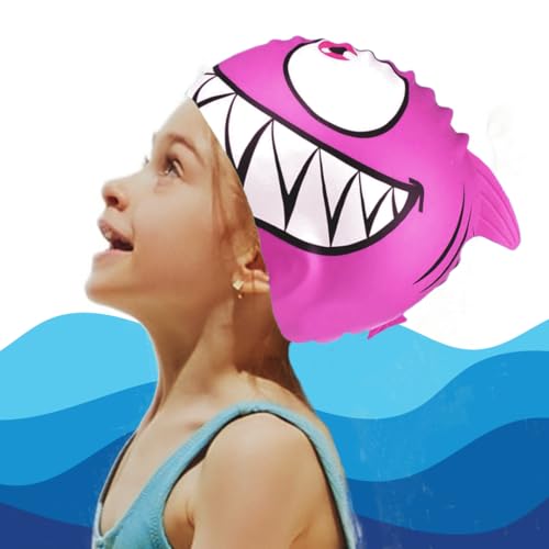 kina - Gorro de Natación Infantil, para Piscina, Silicona, Hipoalergénico, Elástico y Suave al Tacto para Cabello Corto y Largo - imagen 2